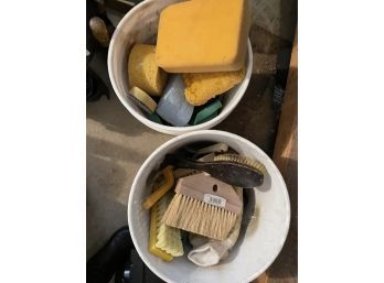 Bucket Lot Of Two - Sponges Brushes