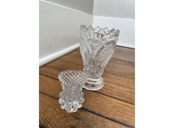 Glassware Lot Of Two Vases