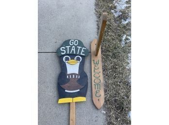 Lot Of Two Michigan Spartan Go State Items