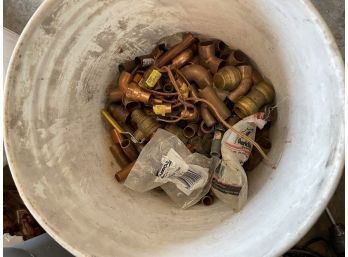 Bucket Of Copper Fittings Lot