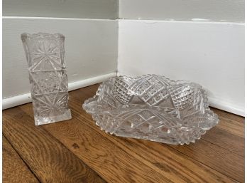 Glass Vase And Bowl