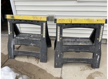 Pair Of Stanley Adjustable Sawhorses