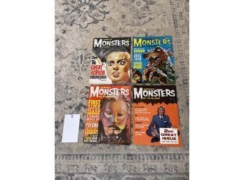 Lot Of 4 Vintage Famous Monsters Of Filmland Magazines ( Lot#8)