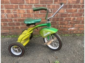 Murray Muscle Trike With Green Glitter Seat, Metallic Paint Lime-yellow Fade With Dual Step Up