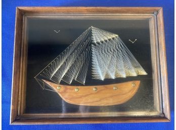 Ship String Art Shadow Box