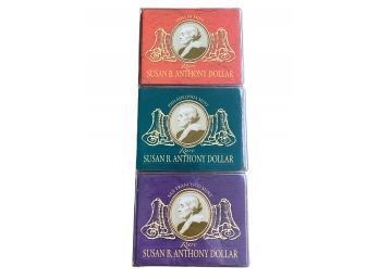 Three Susan B Anthony Quarters