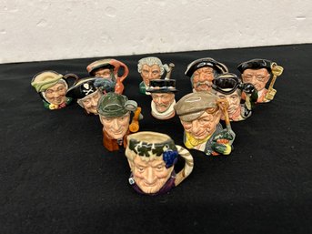 Eleven Small Royal Doulton Toby Mugs