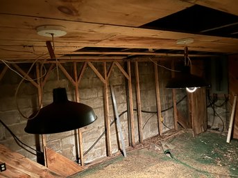 Pair Of Early Pool Table Lights