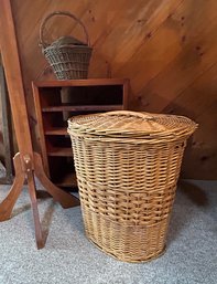 Hall Tree - Pine Shelves - Hamper - Basket