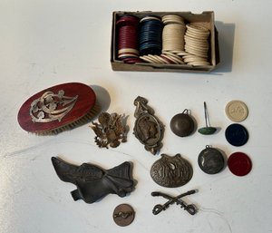 Misc Lot Including Poker Chips - Etc