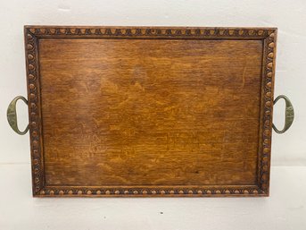 Quarter Sawn Oak Serving Tray With St Dunstan Brass Handles