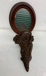 Terra-cotta Corbel (correction Not Carved) And Small Oval Mirror