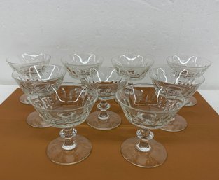 Nine Sherbet Glasses