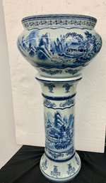 Cantonese Style Pedestal With Repaired Bowl