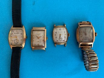 Four Vintage Mens Watches - As Is