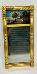 Mt Vernon Split Column Mirror - 12x25 - Some Paint Loses In Reverse Glass