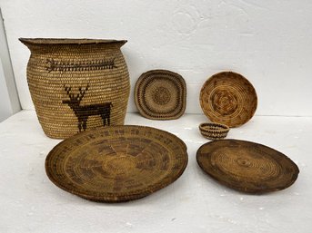 Lot Of Native American Baskets