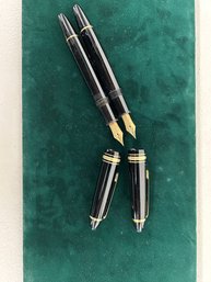 Two Montblanc Meisterstuck Black Pens # 146