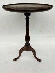 Diminutive 14 Inch Round Top Candle Stand - 22.75 Inches Tall