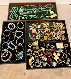 Large Lot Of Costume Jewelry