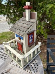 Whimsical Handmade Birdhouse - 18 Inches Tall