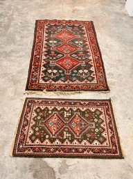 Two Matching Scatter Rugs - 24x36 - 36x60 - Need Cleaning