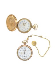 Two Gold Style Pocket Watches