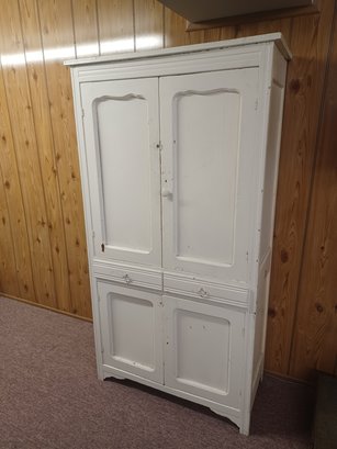 Really Big Antique Cabinet Hutch - Painted