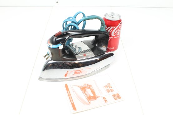 Vintage Mid Century General Electric Steam And Dry Iron With Instructions