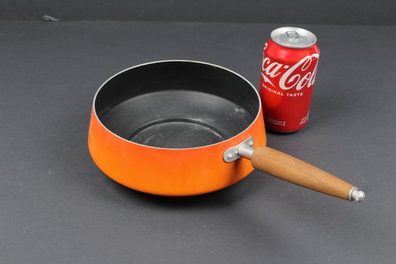 Vintage Mid Century Cooking Pot With Wood Handle