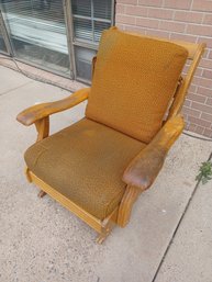 Antique Wooden Rocking Chair With Cushions - For The Sittin
