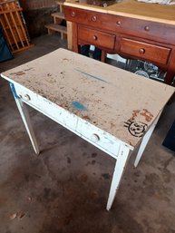 Table With Drawer - Lightly Used - Custom Paint