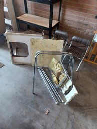 Vintage Child's Table And Chairs Set And A Vintage Baby Swing