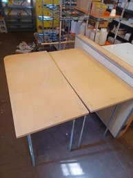 Homemade Utility Tables With Metal Pipe Legs