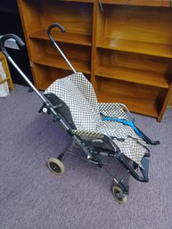Vintage Metal Folding Baby Stroller