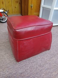 Vintage Red Footstool - For The Feets