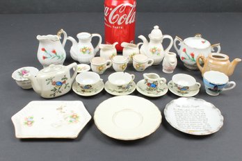 Lot Of Porcelain Ceramic Miniature Dishes - Japan - Souvenir