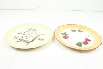 Two Hand Painted Blue Ridge Southern Potteries Plates