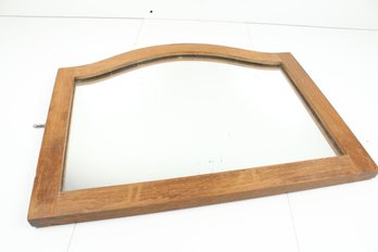 Antique Bell Furniture Company Mirror With Wood Frame