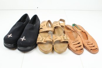 Three Pairs Of Women's Shoes - Two Vintage And One Modern