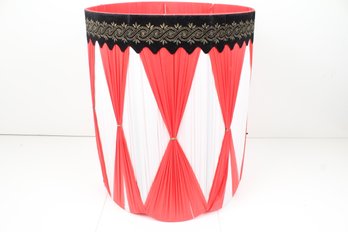 Very Interesting Vintage Lamp Shade Circus Big Top White Stripes