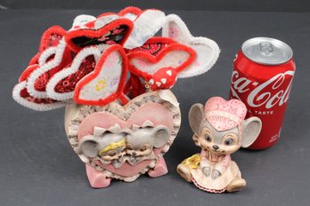 Cute Handmade Ceramic Valentines Figure And Decoration - Signed