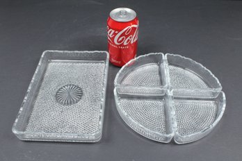 Two Glass Crystal Candy Dishes - That You Can Put Candy In