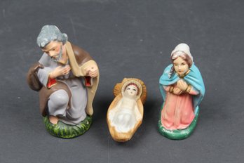 3 Vintage Porcelain Nativity Figures Made In Japan