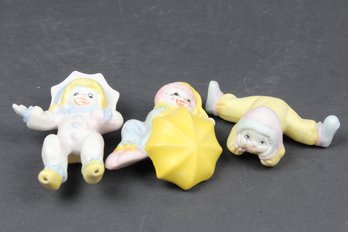 3 Porcelain House Of Lloyd Clown Figures