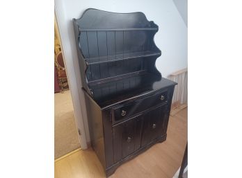 Antique Wood Farm Hutch - Two Piece