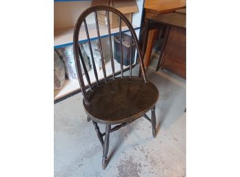 Antique Wooden Chair - Nice And Wide Seat