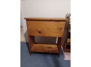 Antique Vintage Wood Hutch - Top Opens
