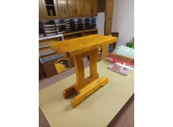 Interesting Handmade Wood End Table