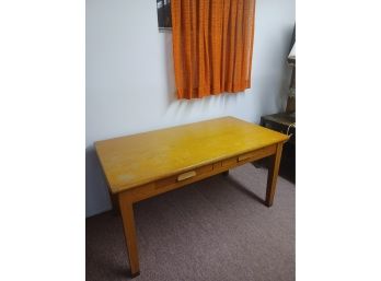 Antique Table Desk With Drawers - It's Huge!